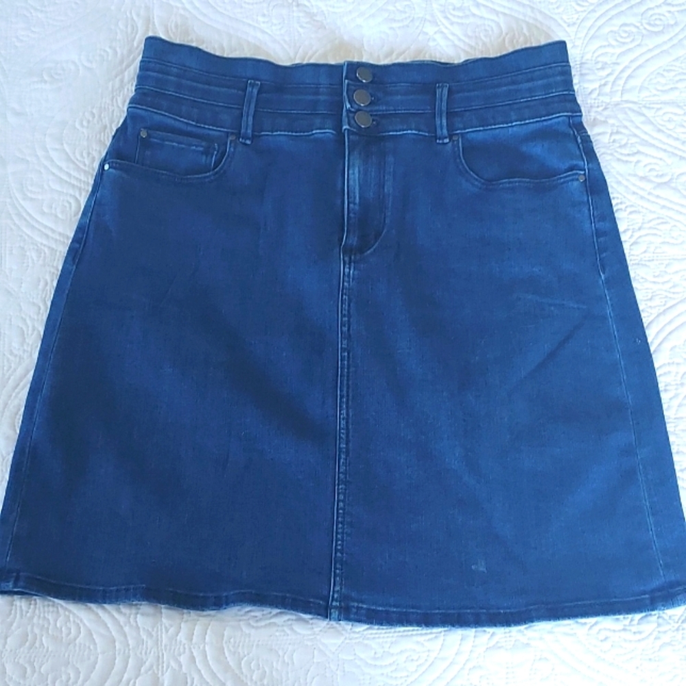 Ann Taylor denim mini skirt
